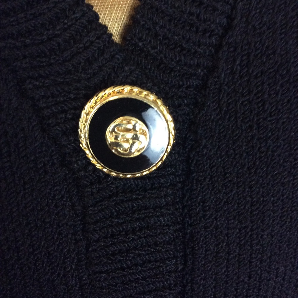 Vintage St. John Santana Knit Bell Sleeve Cardigan - Picture 3 of 8